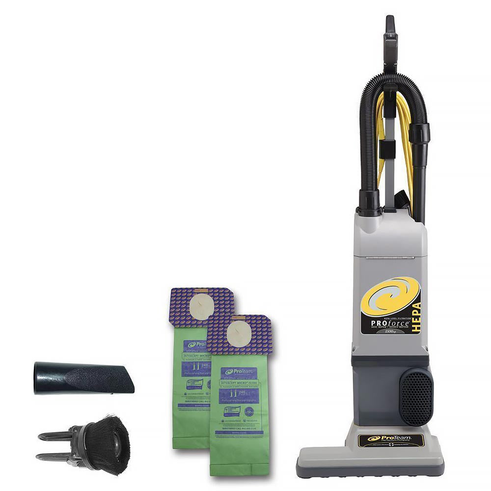 1 Proteam 1500XP PROFORCE W / TOOLS, HEPA, 15", GRAYHAS HEPA IN FRONT Vacuum Part 107252 HEPA Filtration