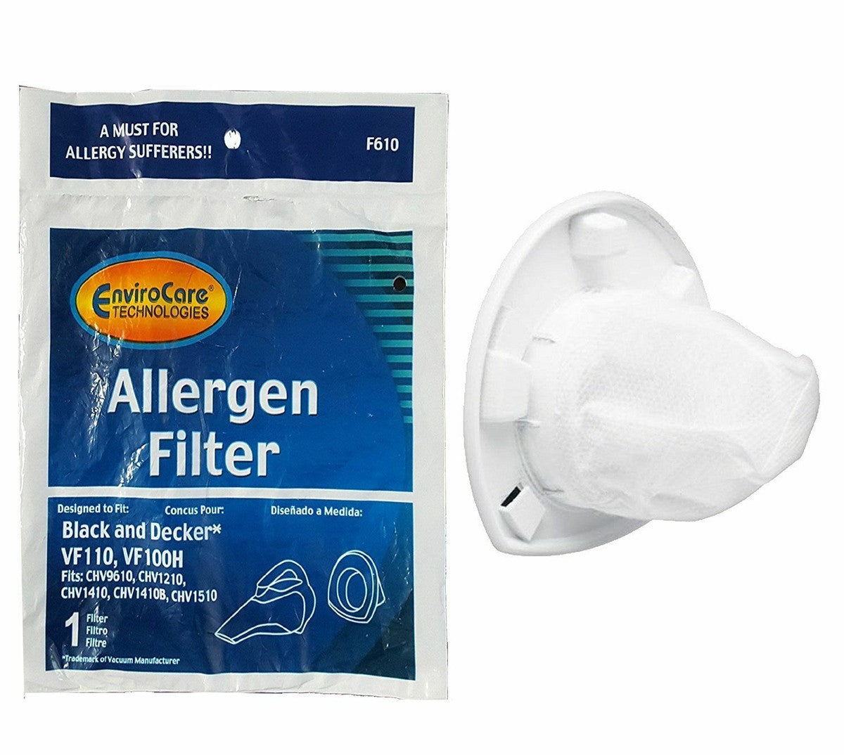 1 Black & Decker Vacuum Filter F610 / Decker VF110, VF110H Dust Buster