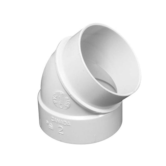 1 Canplas - Hayden Vacuum Part 765518W / Elbow Hayden, 45Â° Spigot, Vaculine