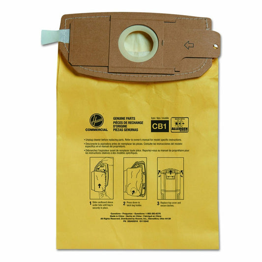 10 Hoover Vacuum Part AH10273 Backpack / Paper Bags CH34006 Corded, 10PK Cb 1 Bags, For Open Mouth Version AH10231