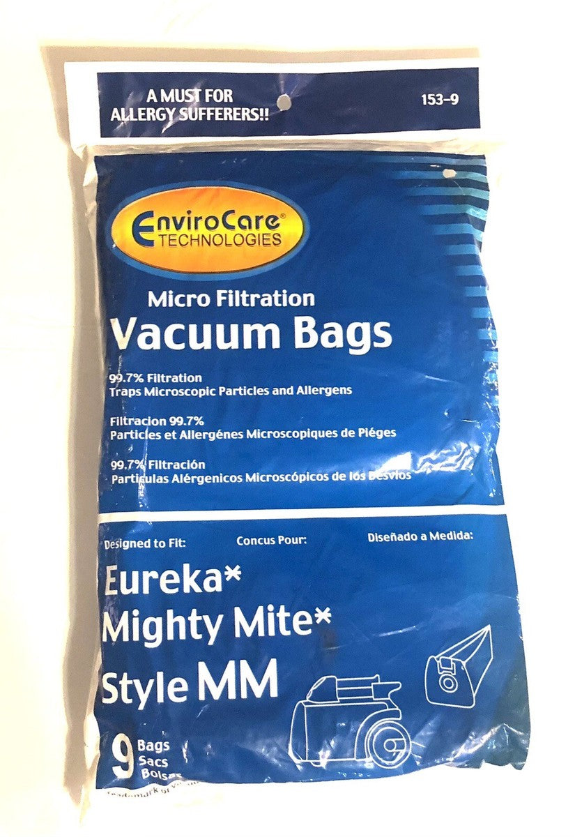 9 Eureka, Sanitaire Vacuum Part 153-9 Canister / Paper Bags, Mm, 9PK, Micromightymite Iii