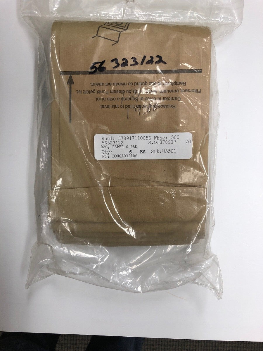 6 Advance Vacuum Cleaner Bags 323122 Upright / Paper Carpet Twin, 6PK