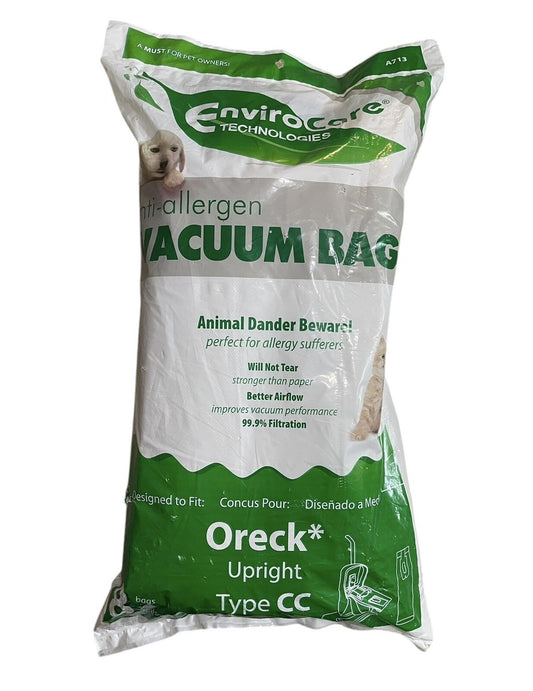 8 Oreck Vacuum Part A713 / Paper Bags, Cc, 8PK, Allergen by EnviroCare