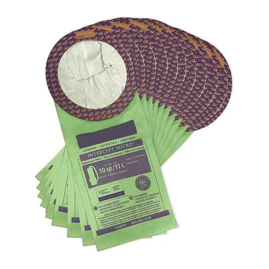 10 Proteam Vacuum Filters 100331 Micro Allergen Filtration / Paper Bags, Sc, Mv, 10PK, Coach, Micro 10 Quart