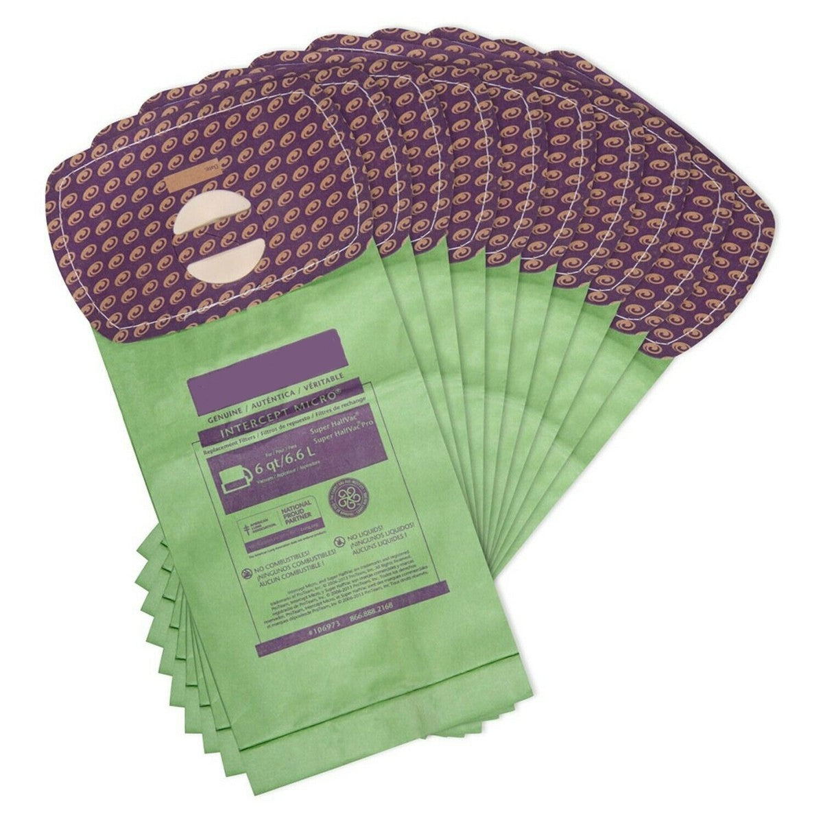 1 Proteam Vacuum Part 106973 / Paper Bags / Shv 100 Half Vac 10 Per