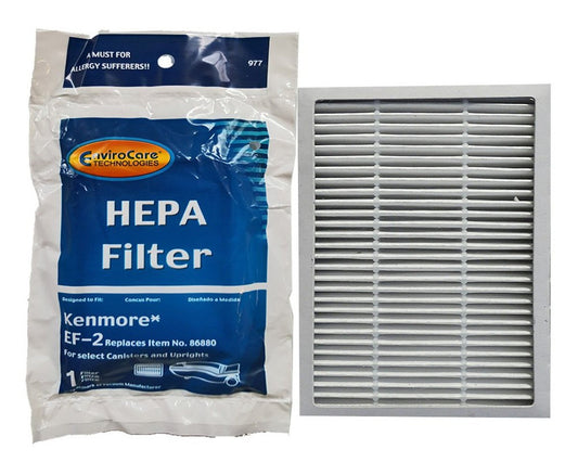 1 Kenmore HEPA PROGRESSIVE CAN (20-86880)EF-2 Vacuum Filter 977 Canister HEPA Filtration