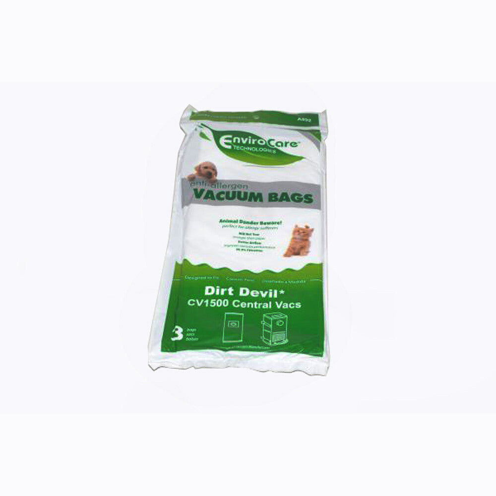 3 Dirt Devil Vacuum Part A892 / Paper Bags Hp, CV-950, CV1500, 2000, 3PK CV-950 (RV2000)