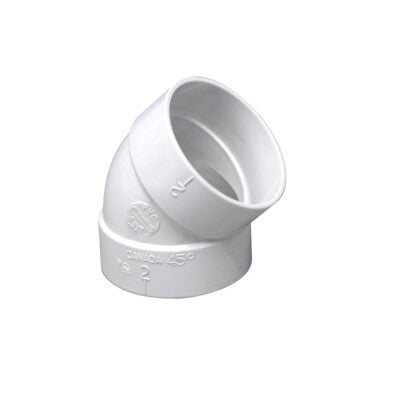 1 Canplas - Hayden Vacuum Part 765517W / Elbow Hayden, 45Â°, Vaculine