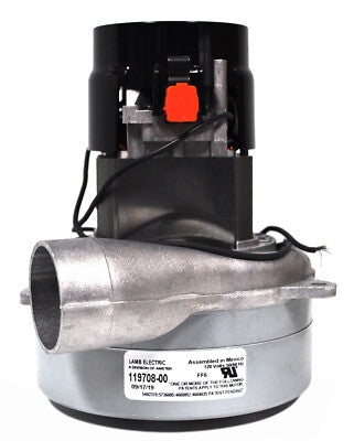 1 Ametek Vacuum Part 119708-00 / Motor, Lamb 2 Stage, Bypass, W / Horn, 5.Alt Item But Higher Amp Draw