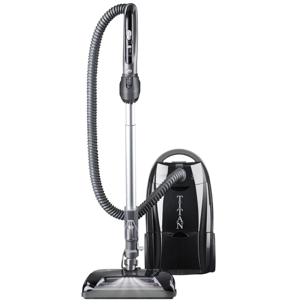 1 Titan T9500 CANISTER W / PLUSH POWER NOZZLE, BLACKHEPA, BAGGED, 8FT HOSE, 14"CLEANING PATH, 2YR WARR. Vacuum Hose T9500 Canister