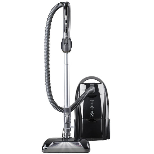 1 Titan T9500 CANISTER W / PLUSH POWER NOZZLE, BLACKHEPA, BAGGED, 8FT HOSE, 14"CLEANING PATH, 2YR WARR. Vacuum Hose T9500 Canister