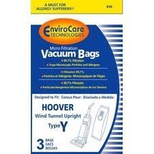 Hoover Style Y Microfiltration Vacuum Bags with Closure, 3 Pack