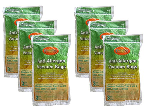 EnviroCare 18 HEPA Canister Type C, Q, 50558 50555 50557 Vacuum Bags, Canister
