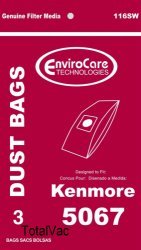 Kenmore 5067 Vacuum Cleaner Bags - 3 Bags