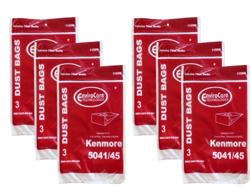 18 Kenmore #20-5045 Type H Canister Vacuum Cleaner Bag Model 203040 24025 23040 20035, 20350, 20395, 24031, 24200, 24203, 21040, 24205, 24300, 25170, 25250, 25300, 25320, 26350, 26355, 27320, 28320, 28350, 29035, 29200, #02050001000, #609218