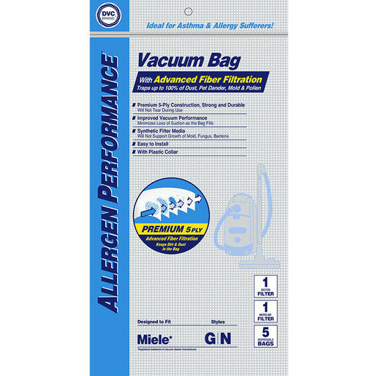 Meile Type GN 7189520 HEPA Vacuum Cleaner Bags DVC Made In USA