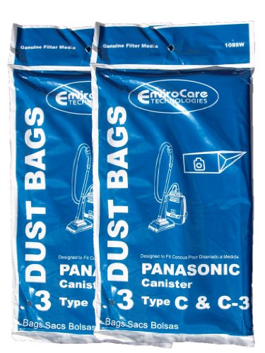 6 Panasonic Type C C-3 Canister Vacuum Cleaner Bags