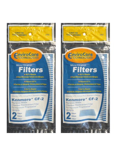 (4) Kenmore CF2 Foam Safety Vacuum Filters, Upright, Progressive Vacuum Cleaners, 86884, 20-86884C, 2086884, 4370432, 610488