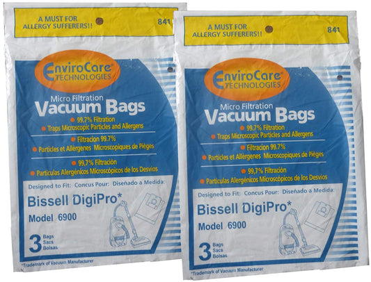 Bissell Digi Pro Canister Vacuum Cleaner Paper Bags 6 # 841