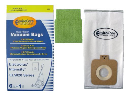 EnviroCare Replacement Allergen Filtration Vacuum Cleaner Dust Bags for Electrolux Intenisty EL5020 Series Canisters 6 Bags and 1 Filter