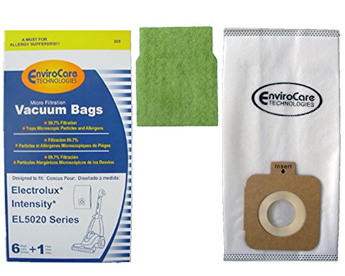 6 Electrolux Intensity Micofiltration Upright Canister Vacuum Cleaner Bags & Filter EL5020