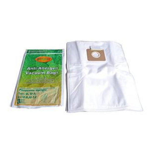 Panasonic Style U U3 U6 U12 Cloth Vacuum Bags Type Vac HEPA MC-V155M MC115P Vac [2 Loose Bags]