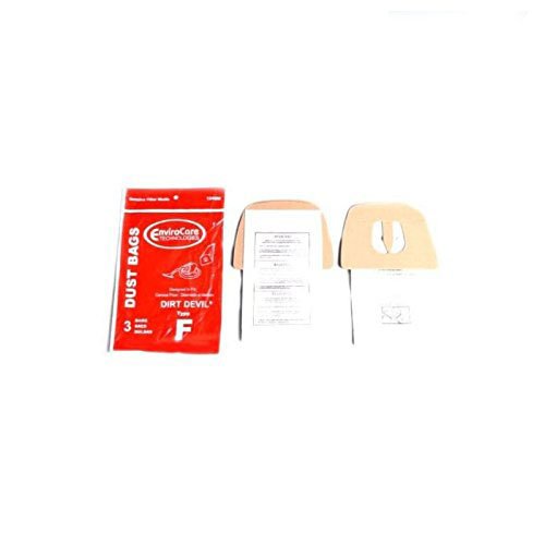 Dirt Devil Type F Vacuum Cleaner Bags Envirocare 3 Bags # 3200147001 / 124SW