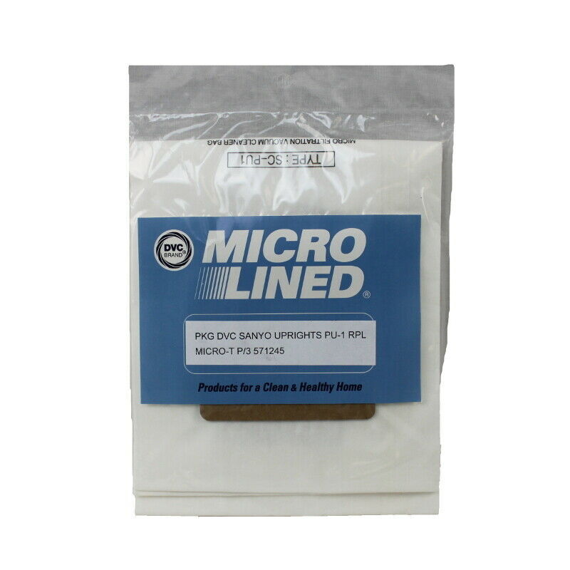 Sanyo Style PU-1 571245 Micro Allergen Vacuum Cleaner Bags by DVC Made in USA