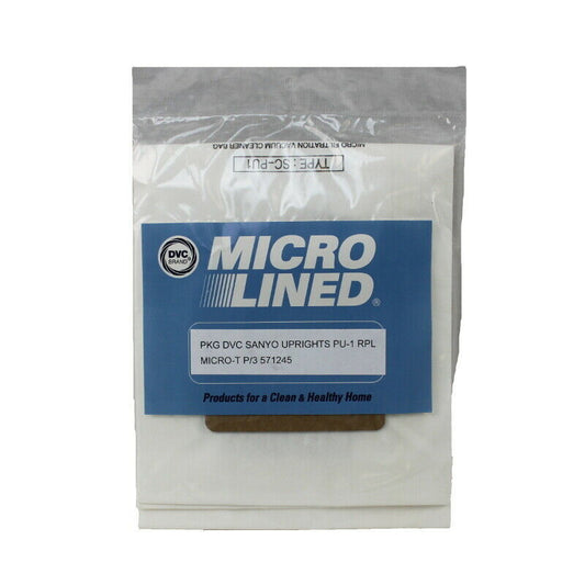 Sanyo Style PU-1 571245 Micro Allergen Vacuum Cleaner Bags by DVC Made in USA