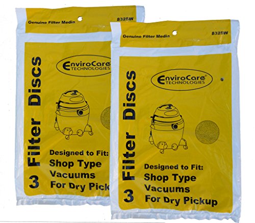 EnviroCare 6 ShopVac Wet/Dry 9013700 Reusable Disc Filters Vacuum Cleaner 901-37-00 Shop Vac