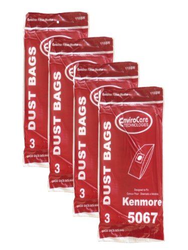 12 Kenmore 5067 Type X Upright Vacuum Cleaner Bag Model #11632265 11632275 11634510, Sears 50678, 11634610 34612 34695