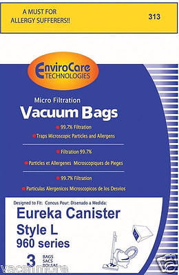 Eureka Style L 960 Series Micro Filtration Vacuum Bags: 6 Bags