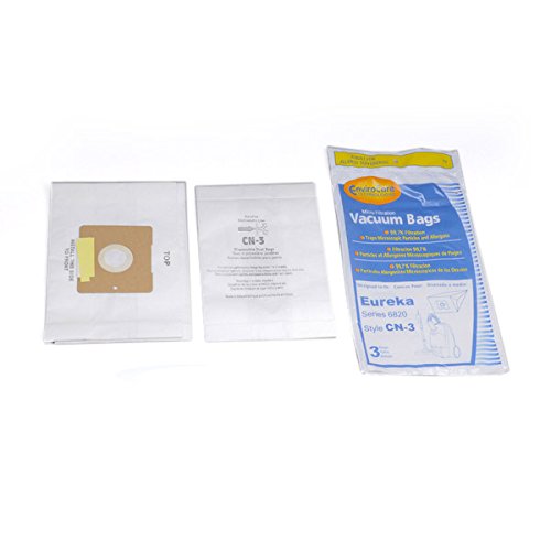 Replacement Part For Eureka Style CN-3, Microlined Canister Vacuum Cleaner Paper Bags 3PK # compare to part 62295