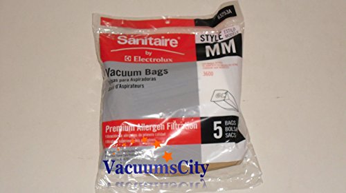 EUREKA Sanitaire 63253A10 Style MM Disposable Dust Bags w/Allergen Filter for 3670G/SC3683A/SC3683B, 5/PK