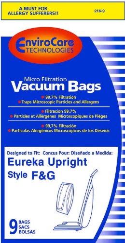 Eureka / Sanitaire Style F&G EnviroCare Micron Vacuum Cleaner Bags / 9 pack - Generic (216-9) OEM 57695 & 52320A