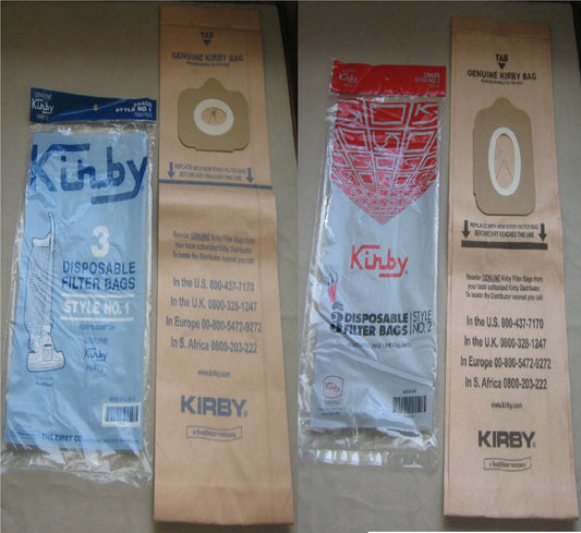 Genuine Kirby Vac Style 1 Tradition & Style 2 Heritage I Vacuum Cleaner Bags OEM