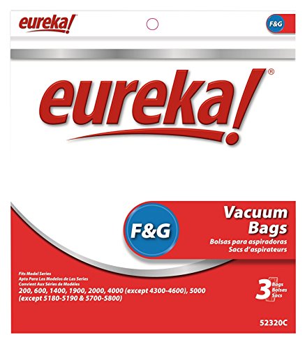 Eureka Upright Vacuum Bags Style F Fits Eureka Pack / 3