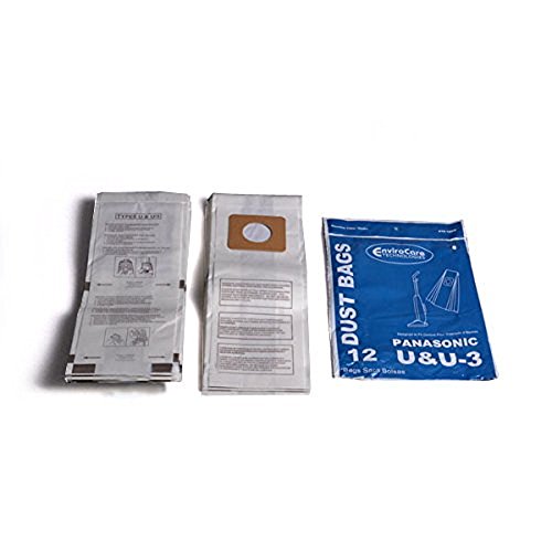 Panasonic Upright U,U-3 Envirocare Paper Bags 12 Bags Pack # 816-12SW