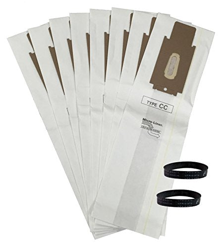 YourStoreFront 8 Allergen Vacuum Bags and 2 Belts for ORECK CC XL XL2 Uprights