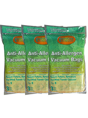 9 Hoover Style S HEPA PowerMax Turbo Tank Vacuum Cleaner Bags