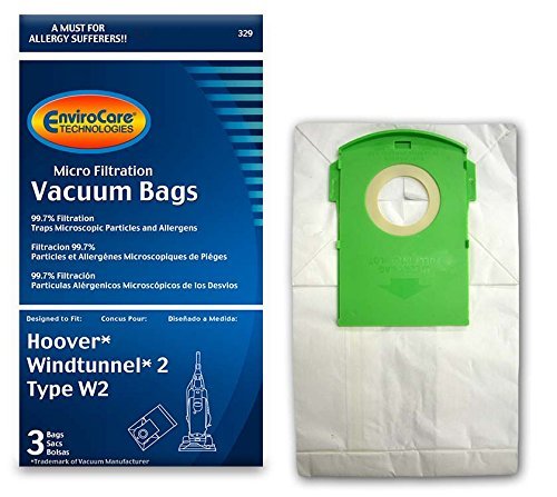 EnviroCare Replacement Micro Filtration Vacuum Bags Designed to Fit Hoover Type W2 WindTunnel 2 Uprights 3 Pack