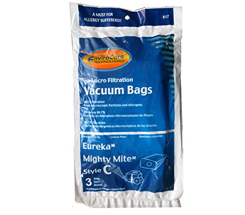 EnviroCare 3 Eureka C Allergy Mighty Mite Canister Commercial Vacuum Cleaner Bags