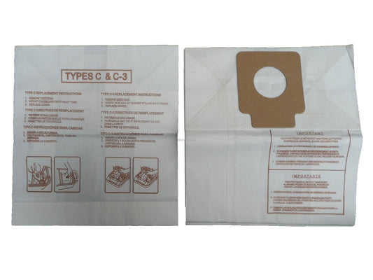 Panasonic Style C, C1, C3 Vacuum Bags Canister Type Vac MC-125P MC-7080 MC-7190 [2 Loose Bags]