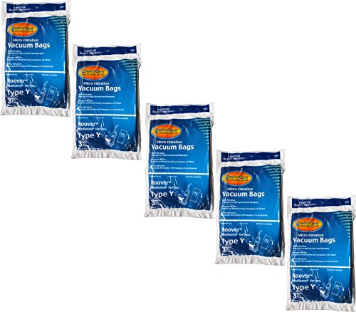 15 Hoover Allergy Vacuum Type Y Bags, WindTunnel Upright Vacuum Cleaners, 43655109, 4010100Y, 4010801Y