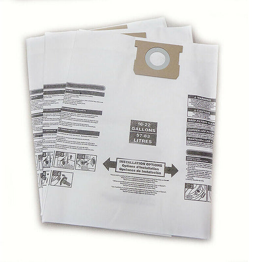 Shop Vac Type J 906-73-00 16-22 Gallon Vacuum Cleaner Bags by DVC Made in USA