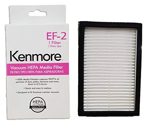 Kenmore EF-2 (86880) EF2 20-86880 KC38KBRMZ000 MC-V194H 40320 HEPA Media Vacuum Cleaner Exhaust Air Filter for Upright and Canister Vacuums