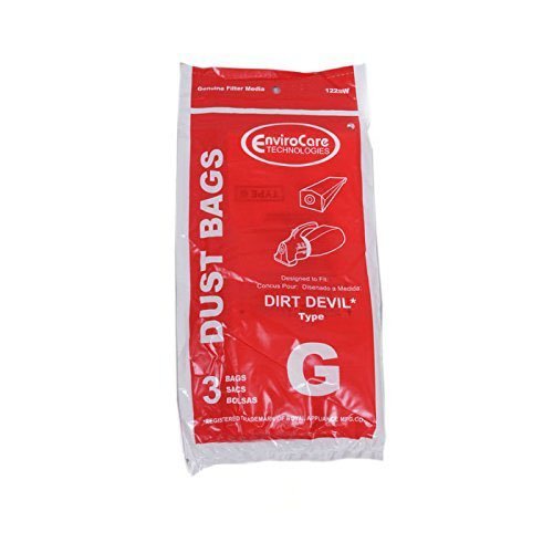 Dirt Devil Type G Hand Vacuum Cleaner 3 Bags Per Pack # 122SW by Dirt Devil