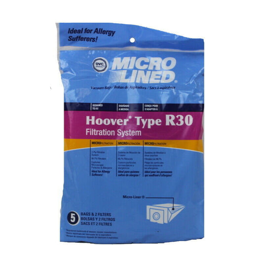 Hoover R30 Micro Allergen Vacuum Cleaner Bags by DVC Made in USA