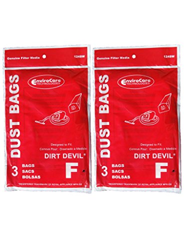 6 Royal Dirt Devil Type F Canister Vacuum Cleaner Bags