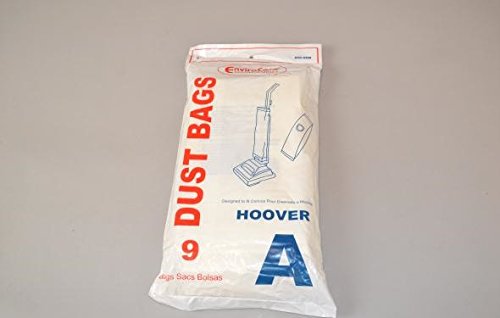 Hoover Upright Vacuum Cleaner Type A Paper Bags 9 Pk Generic Part # 809-9SW,809-9